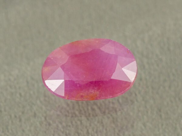 African Ruby 4.92 Carat side angle showing stone depth