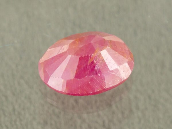 African Ruby 5.22 Carat back profile showing polished underside