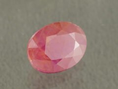 African Ruby 5.22 Carat side angle showing stone depth