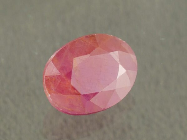 African Ruby 5.22 Carat side angle showing stone depth