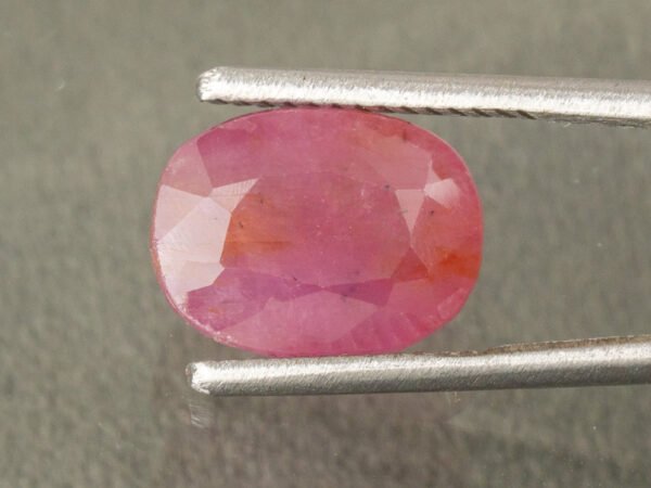 African Ruby 5.40 Carat close-up showing natural red tone
