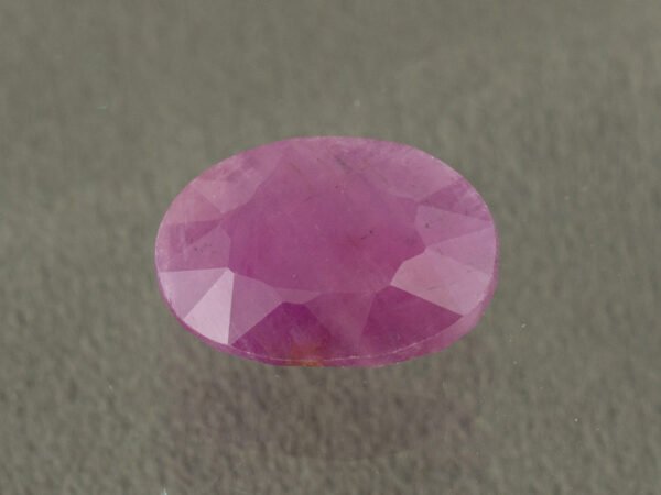 Natural African Ruby Manik 5.95 Carat main view red oval gemstone