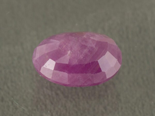 African Ruby 5.95 Carat back profile showing polished underside