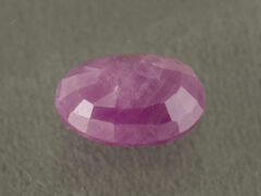 African Ruby 5.95 Carat back profile showing polished underside
