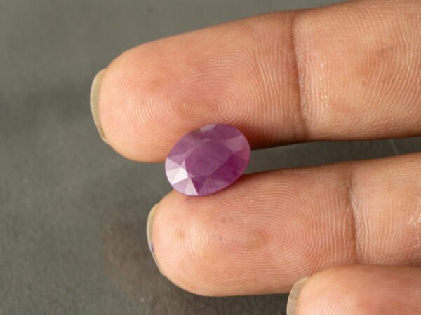 African Ruby 5.95 Carat in-hand size reference for jewelry setting