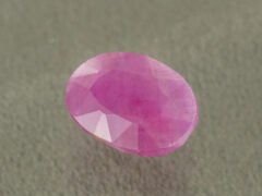 African Ruby 5.95 Carat side angle showing stone depth