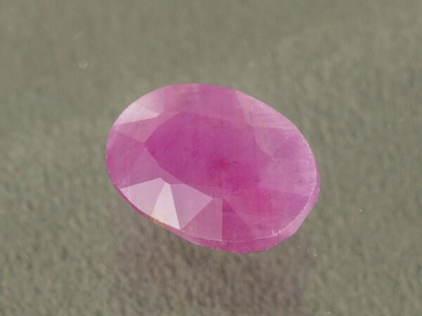 African Ruby 5.95 Carat side angle showing stone depth