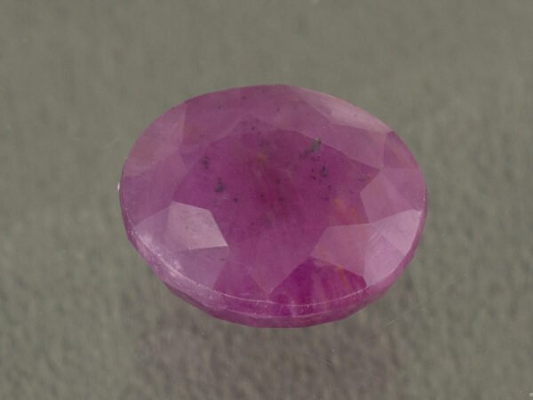Natural African Ruby Manik 5.98 Carat main view red oval gemstone