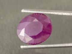 African Ruby 5.98 Carat close-up showing natural red tone