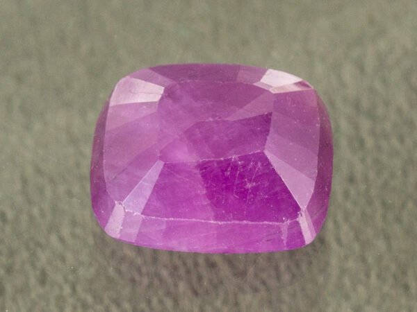 African Ruby 6.01 Carat back profile showing polished underside