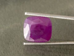 African Ruby 6.01 Carat close-up showing natural red tone