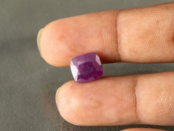 African Ruby 6.01 Carat in-hand size reference for jewelry setting