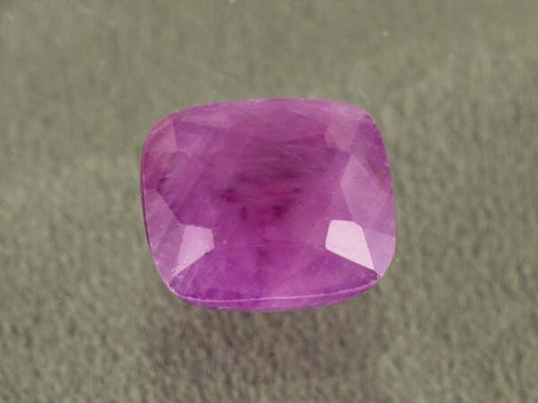 African Ruby 6.01 Carat side angle showing stone depth