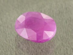 African Ruby 6.55 Carat side angle showing stone depth