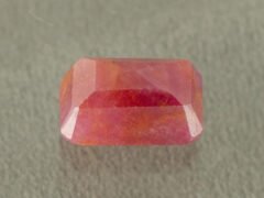 African Ruby 6.83 Carat back profile showing polished underside