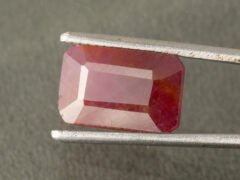 African Ruby 6.83 Carat close-up showing natural red tone
