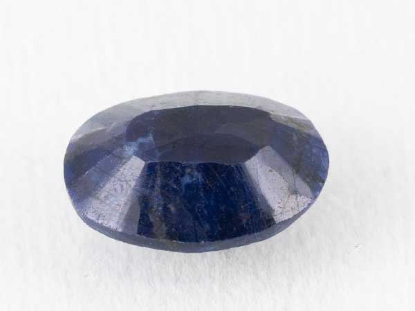 Bangkok blue sapphire neelam 2.85 carat back pavilion view