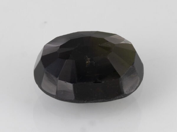 black tourmaline 4.78 carat back view oval loose stone