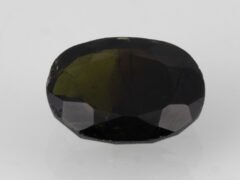 black tourmaline 4.78 carat side profile oval mixed cut