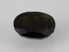 black tourmaline 5 carat oval natural gemstone front view