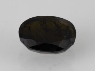 black tourmaline 5 carat oval natural gemstone front view