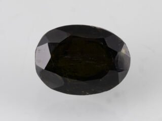 black tourmaline 5.88 carat oval large natural gemstone front
