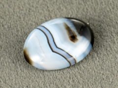 Sulemani Hakik 10.00 Carat side profile showing 4.1 mm domed cabochon