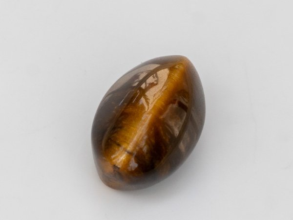 natural tiger eye stone 4.93 carat eye shape side profile