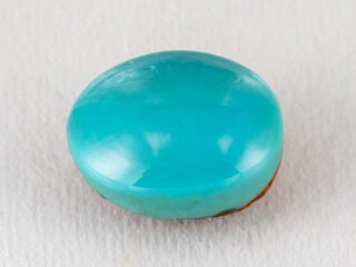 American firoza 11.10 carat turquoise loose stone sky blue oval front view