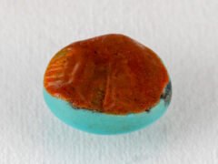 American firoza 11.10 carat turquoise stone back view oval underside