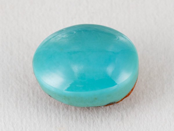 American firoza 11.10 carat turquoise cabochon side profile 7 mm depth