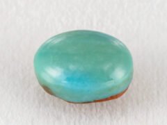 American firoza 5 carat turquoise loose stone sky blue oval front view