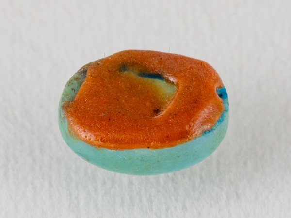 American firoza 5 carat turquoise stone back view oval underside