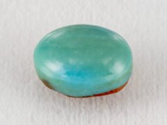 American firoza 5 carat turquoise cabochon side profile depth