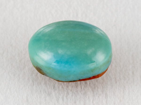 American firoza 5 carat turquoise cabochon side profile depth