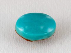 American firoza 6.44 carat turquoise loose stone sky blue oval front view