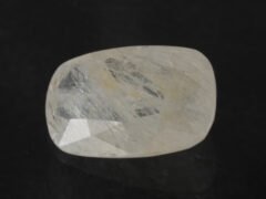 natural Ceylon white sapphire 8.08 carat Safed Pukhraj cushion cut face up