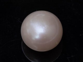 Cultured Pearl Moti 10.18 carat top view creamish white round shape SKU RG-PEARL-B1-10.18-12x9