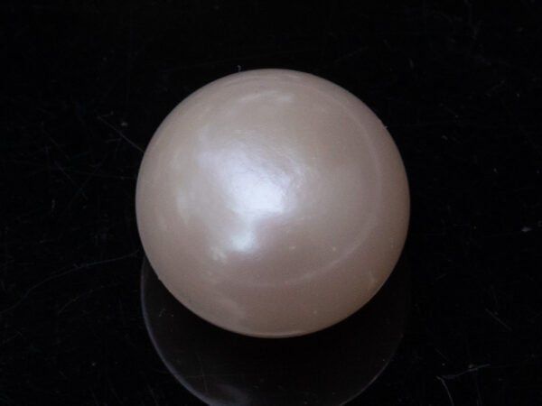 Cultured Pearl Moti 10.18 carat top view creamish white round shape SKU RG-PEARL-B1-10.18-12x9