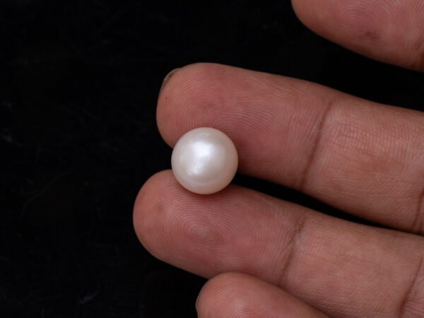 Cultured Pearl Moti 10.18 carat in-hand actual size SKU RG-PEARL-B1-10.18-12x9