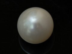 Cultured Pearl Moti 10.89 carat top view creamish white round shape