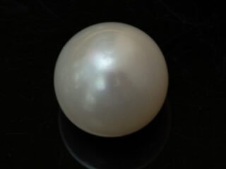 Cultured Pearl Moti 10.89 carat top view creamish white round shape