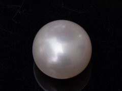 Cultured Pearl Moti 11.40 carat top view creamish white round shape SKU RG-PEARL-B1-11.40-11.4x8.7