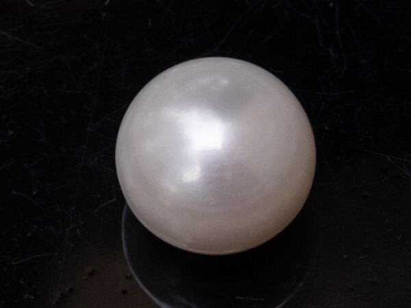Cultured Pearl Moti 11.40 carat back view rounded surface SKU RG-PEARL-B1-11.40-11.4x9.9