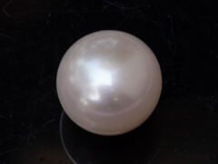 Cultured Pearl Moti 11.40 carat top view creamish white round shape SKU RG-PEARL-B1-11.40-11.4x9.9