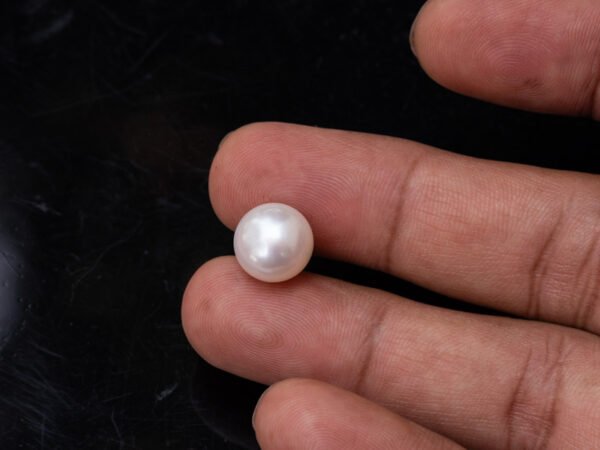 Cultured Pearl Moti 11.40 carat in-hand actual size SKU RG-PEARL-B1-11.40-11.4x9.9
