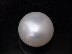 Cultured Pearl Moti 11.80 carat top view creamish white round shape SKU RG-PEARL-B1-11.80-11.8x8.5
