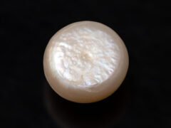Cultured Pearl Moti 4.25 carat back view rounded shape