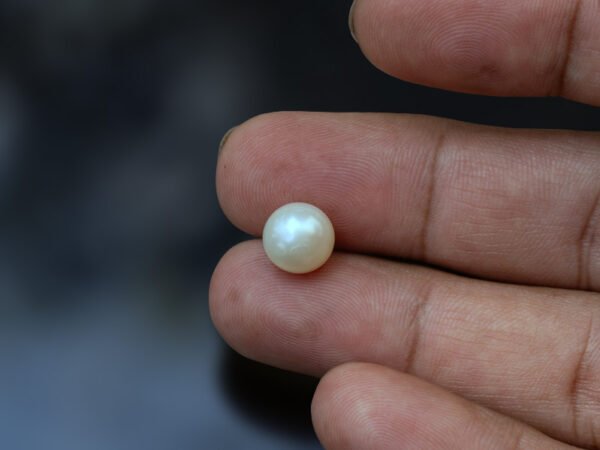 Cultured Pearl Moti 4.60 carat in hand actual size