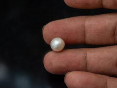 Cultured Pearl Moti 4.96 carat in hand actual size